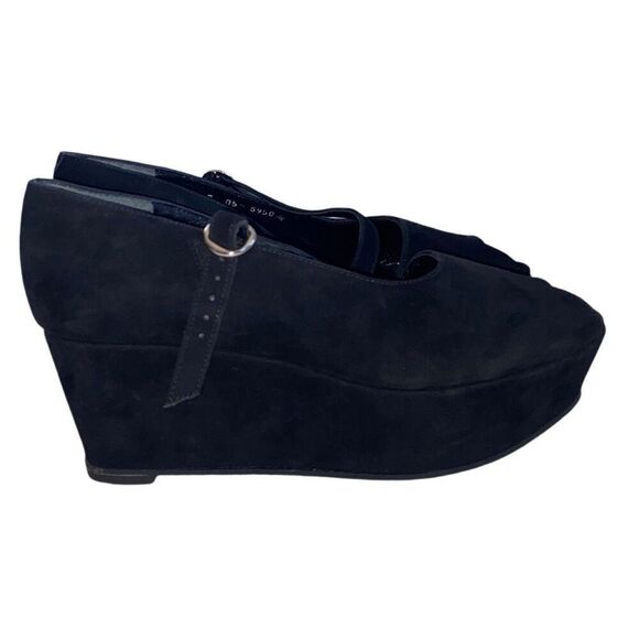 Robert Clergerie Paris NWOB Suade Platform Peep-Toe Mary Janes Romantic Goth Sz7 - Picture 3 of 9